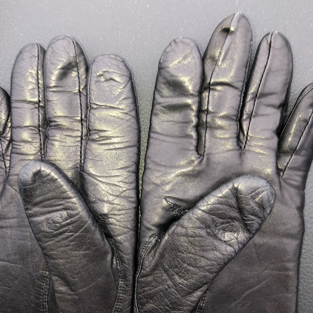 Gimbels Women’s Vintage Leather gloves Black Large - Picture 3 of 6